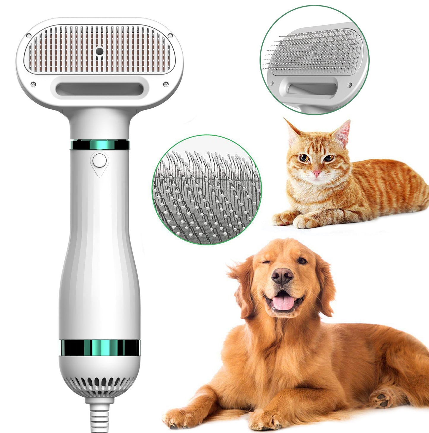 2-in-1 Pet Hair Dryer & Comb – Fast Drying, Easy Grooming!